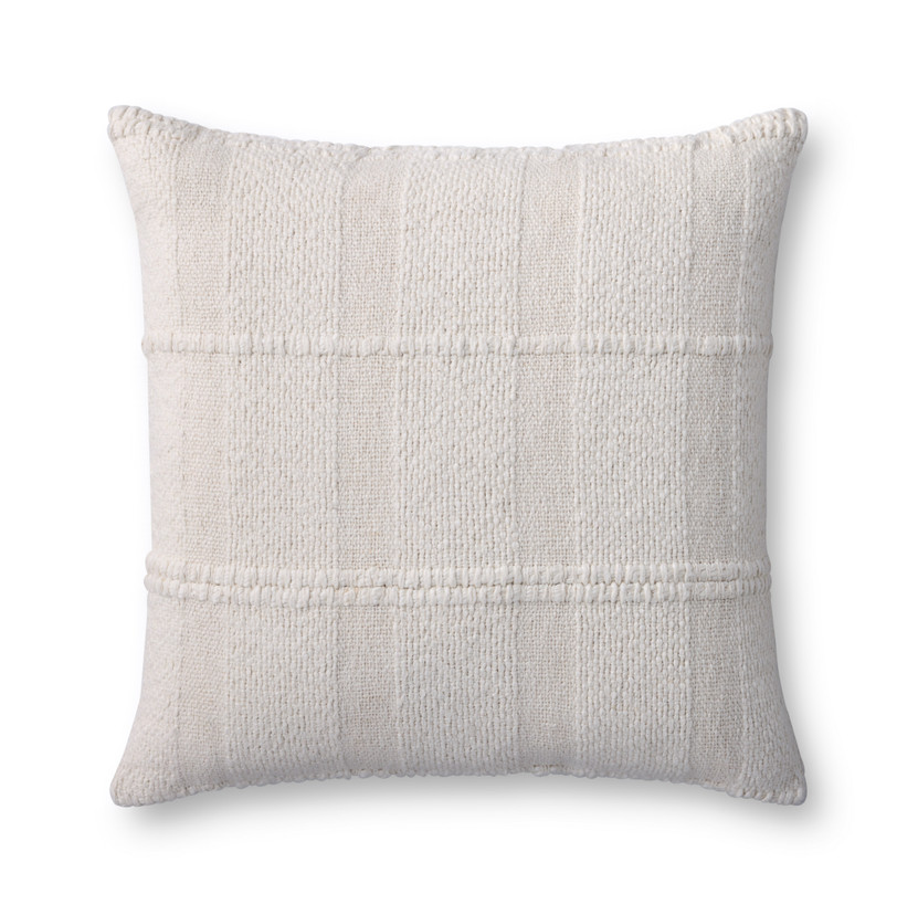 Loloi PLL0126 Ivory 22 x 22 Cover wDown Pillow