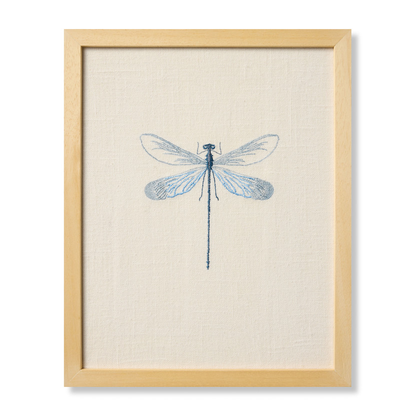 Loloi Dragonfly Blue Blue  Beige 1 x 1-3 Wall Art