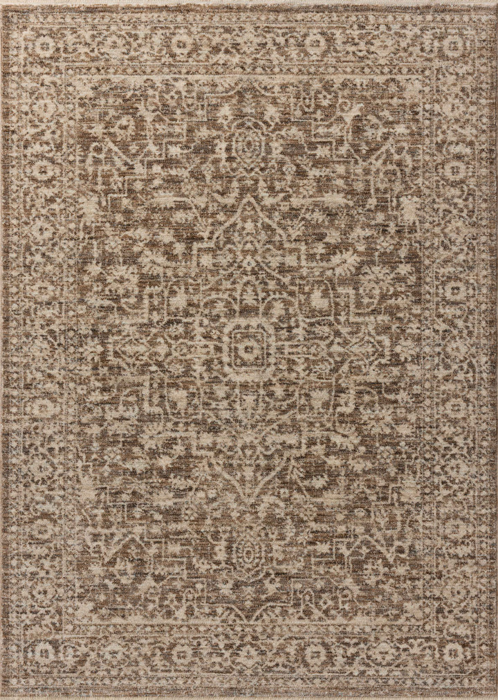 Loloi II Newman Dark Taupe  Natural 18 x 18 Sample Rug