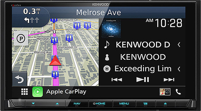 Kenwood eXcelon Reference Navigation DVD Receiver With Bluetooth  HD Radio