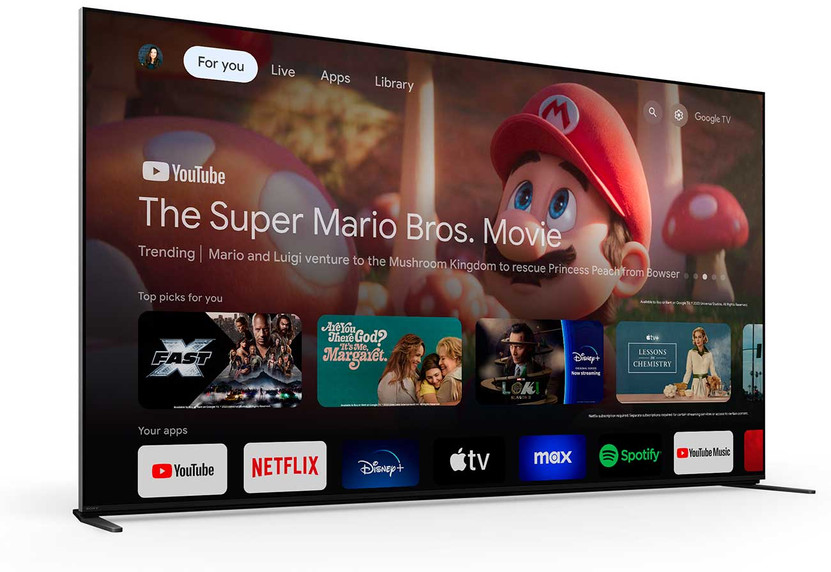 Sony BRAVIA 9 Mini LED QLED TV 75-Inch 4K HDR Google TV in Black