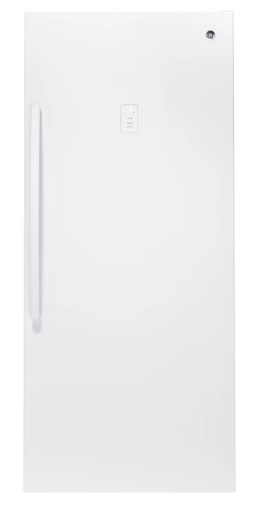 GE 21.3 Cu. Ft. White Garage Ready Frost-Free Upright Freezer