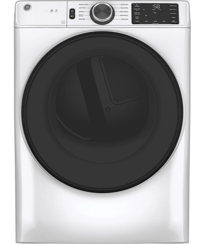 GE ADA 7.8 Cu. Ft. White Smart Front-Load Electric Dryer With Sanitize Cycle