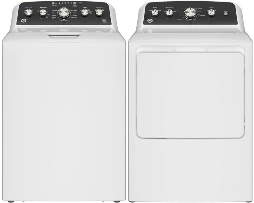 GE White Top Load Washer  Gas Dryer Package