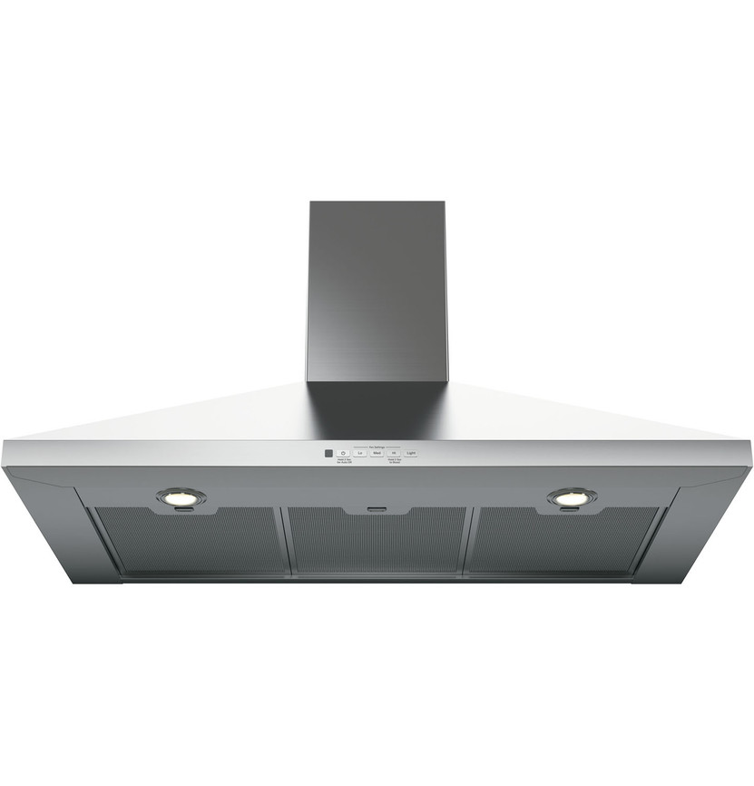 GE 36 Stainless Steel Wall-Mount Pyramid Chimney Hood
