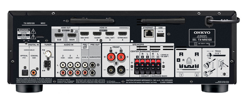 Onkyo 7.2-Channel 8K Black AV Receiver