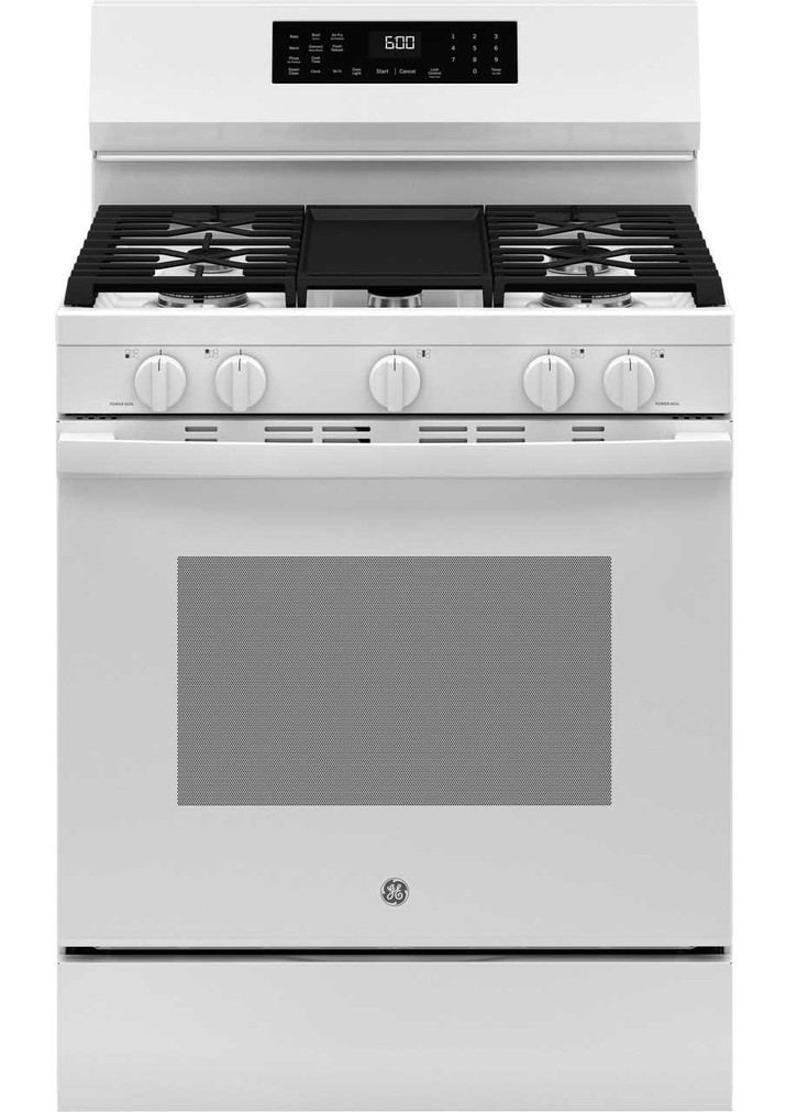 GE Gas Range 600 Series 30 In. Free-Standing in White