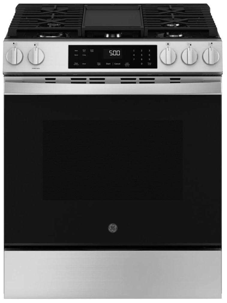 GE Gas Range 500 Series Slide-In 30 In. With Self-Clean in Stainless Steel
