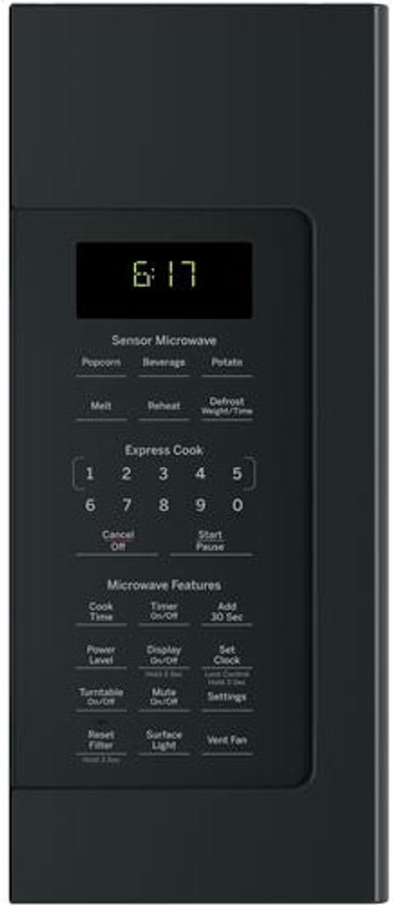 GE 1.7 Cu. Ft. Black Over-The-Range Sensor Microwave Oven