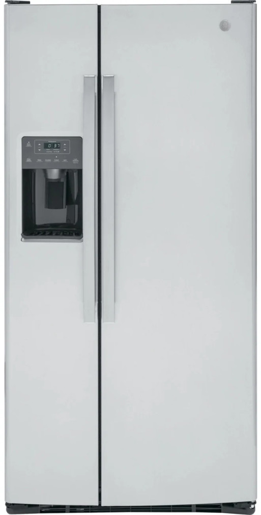 GE 23 Cu. Ft. Side-By-Side Refrigerator 33-Inch Wide in Stainless Steel
