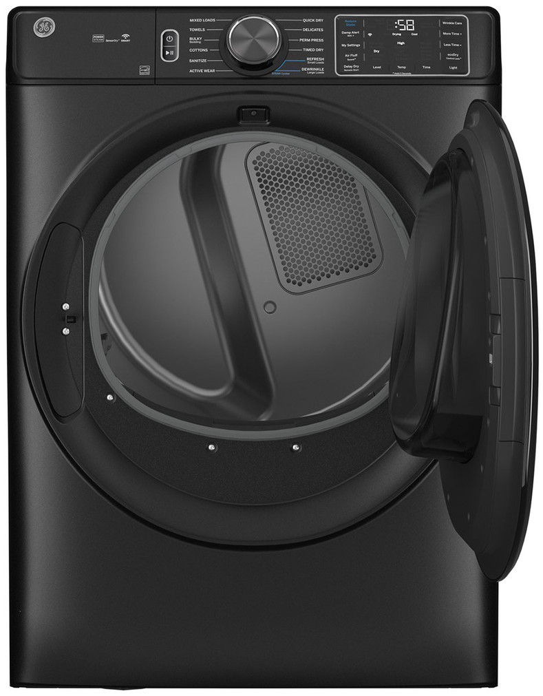GE ADA 7.8 Cu. Ft. Smart Front Load Gas Dryer with Steam and Sanitize Cycle in Carbon Graphite
