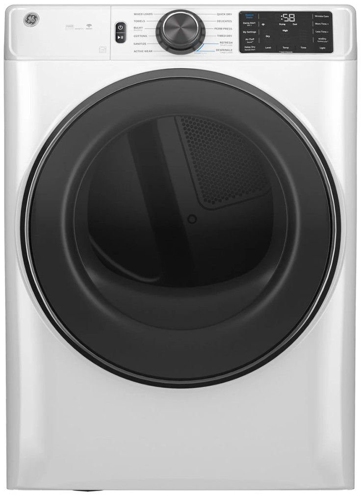GE ADA 7.8 Cu. Ft. Smart Front Load Electric Dryer with Steam and Sanitize Cycle in White