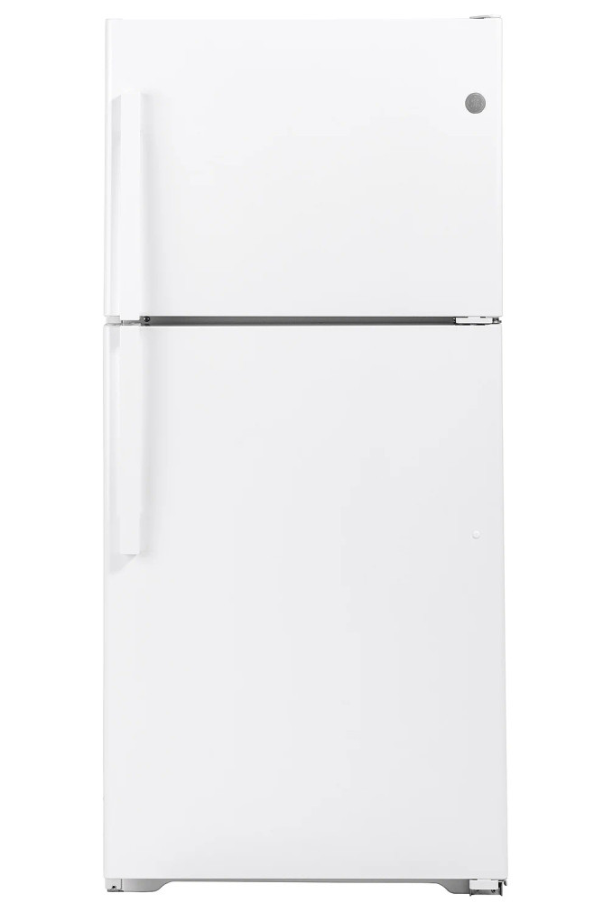 GE 19.2 Cu. Ft. Garage Ready Top-Freezer Refrigerator 30-Inch Wide in White