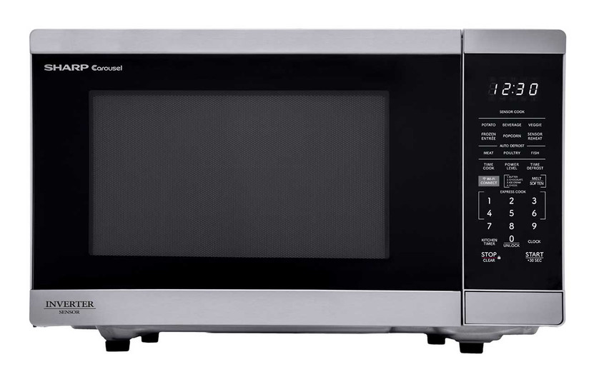 Sharp Smart Countertop Microwave Oven with Inverter Technology 1.4 Cu. Ft. in Stainless Steel