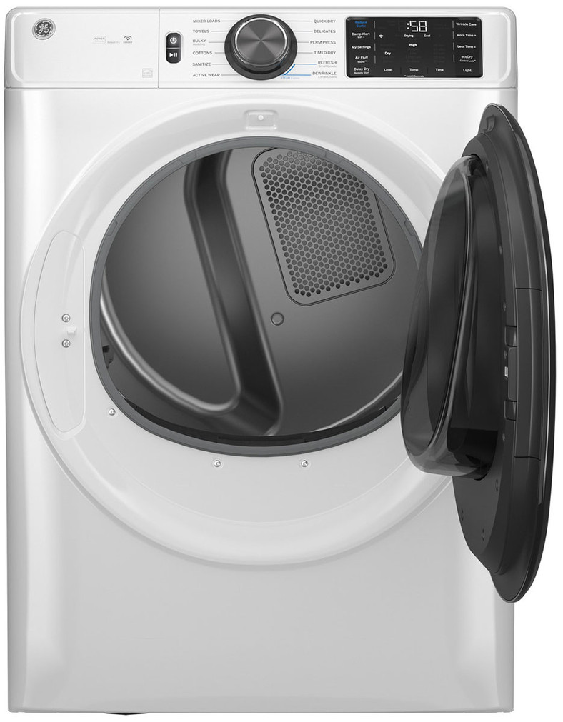GE ADA 7.8 Cu. Ft. Smart Front Load Gas Dryer with Steam and Sanitize Cycle in White