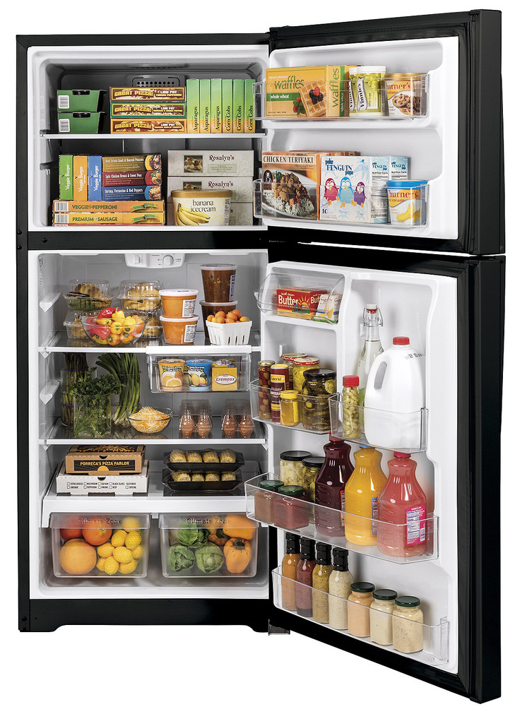 GE 19.2 Cu. Ft. Black Garage Ready Top-Freezer Refrigerator