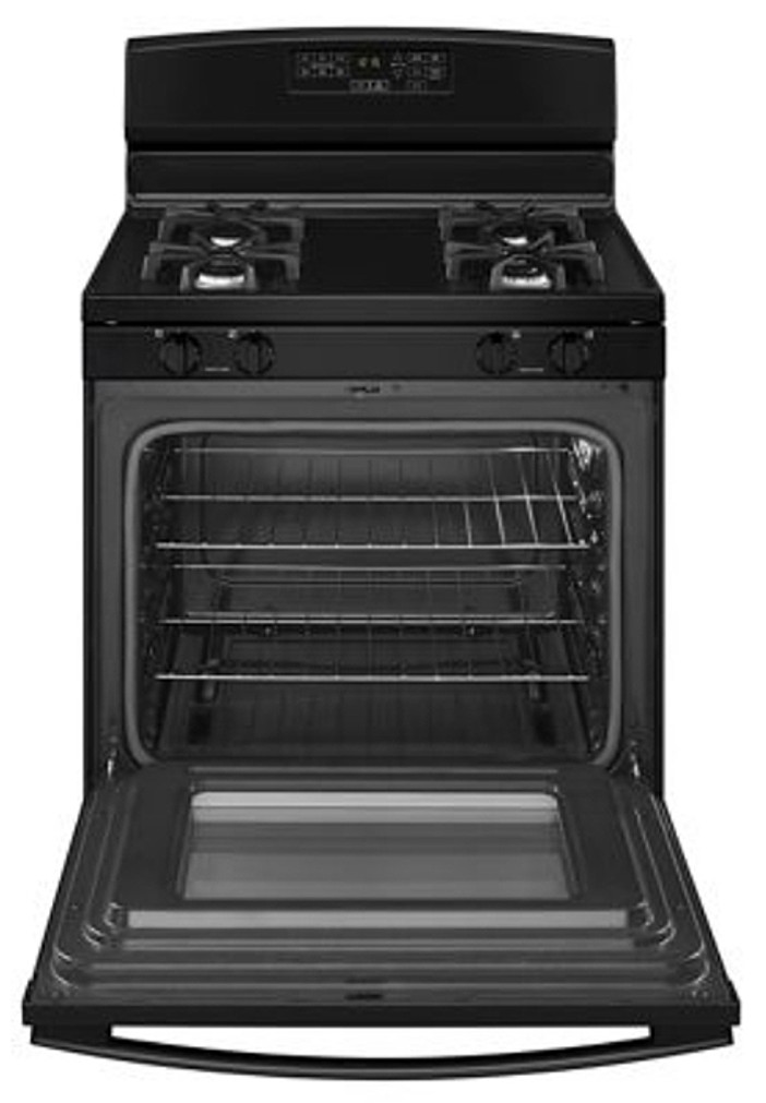 Amana 30 In. Black Gas Range With Self-Clean Option