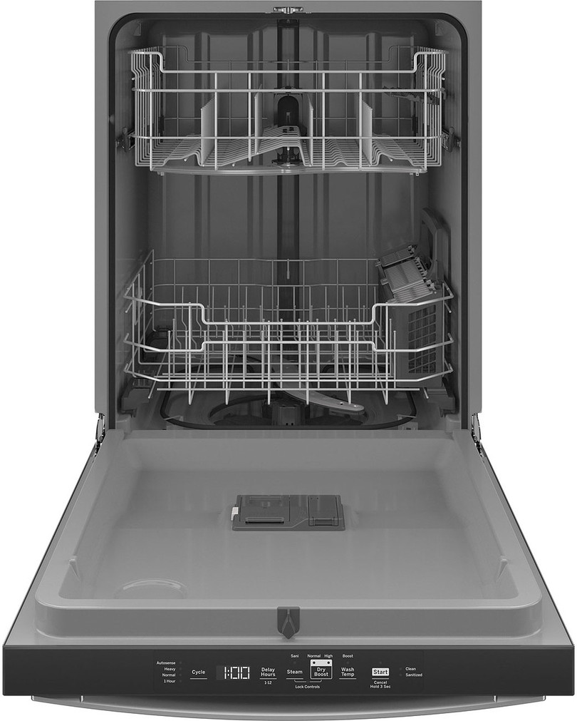 GE 24 White Top Control Dishwasher With Plastic Interior, Sanitize Cycle  Dry Boost