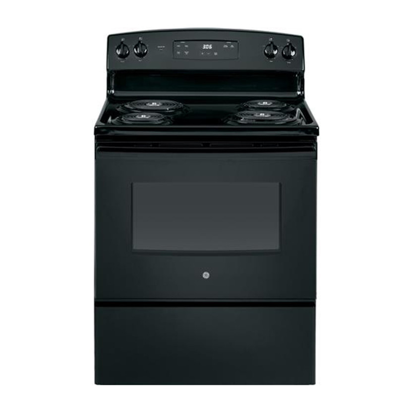 GE 30 In. Black Free-Standing Electric Range