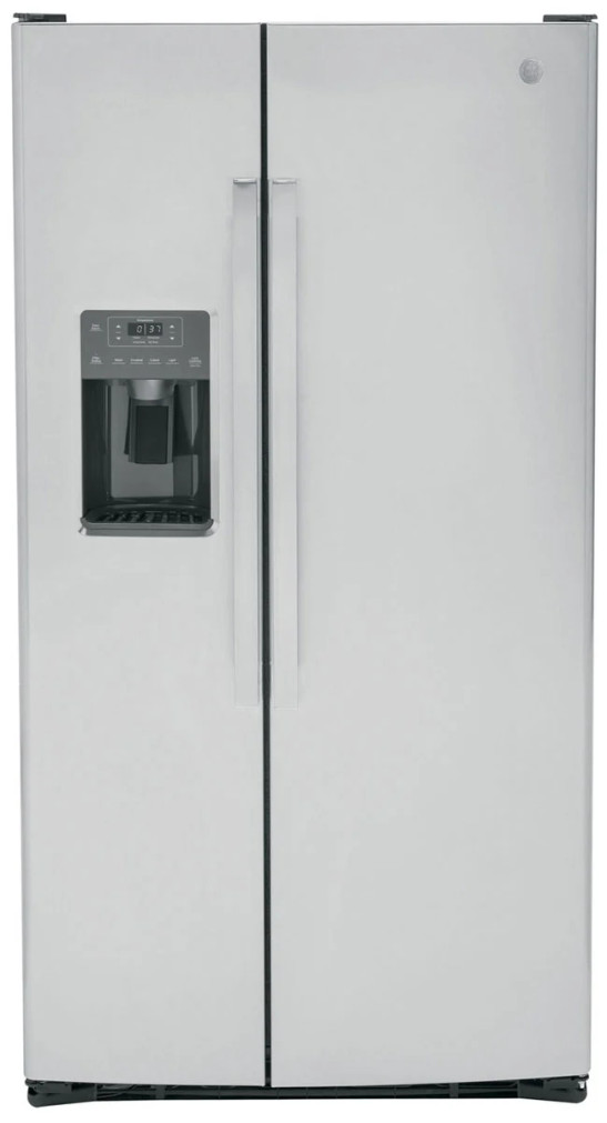 GE 25.3 Cu. Ft. Side-By-Side Refrigerator 36-Inch Wide in Stainless Steel