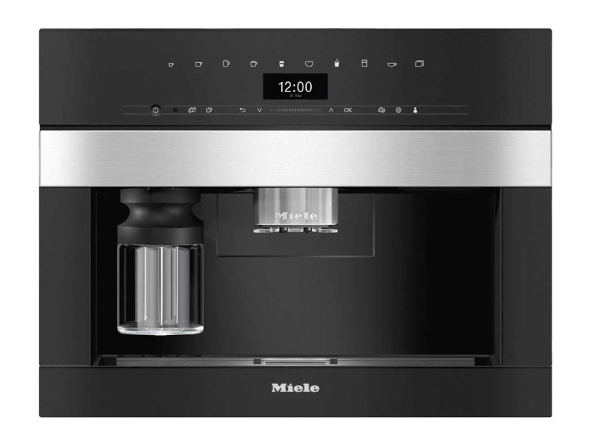 Miele CVA 7445 24 Clean Touch Black Steel Built-In Coffee System Plumbed