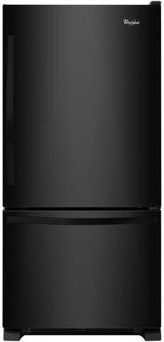 Whirlpool 22 Cu. Ft. Bottom-Freezer Refrigerator 33-Inch Wide in Black