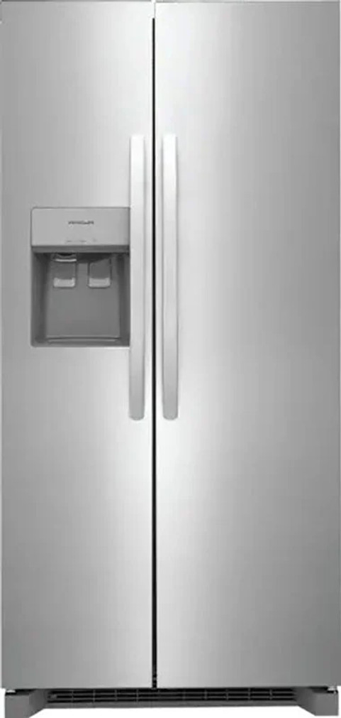 Frigidaire Stainless Side-By-Side Refrigerator  Gas Range Package