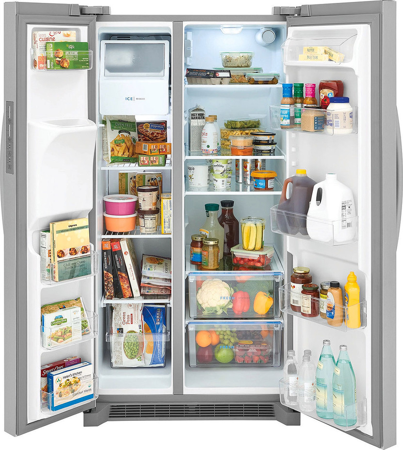 Frigidaire 25.6 Cu. Ft. Side-By-Side Refrigerator 36-Inch Wide in Stainless Steel