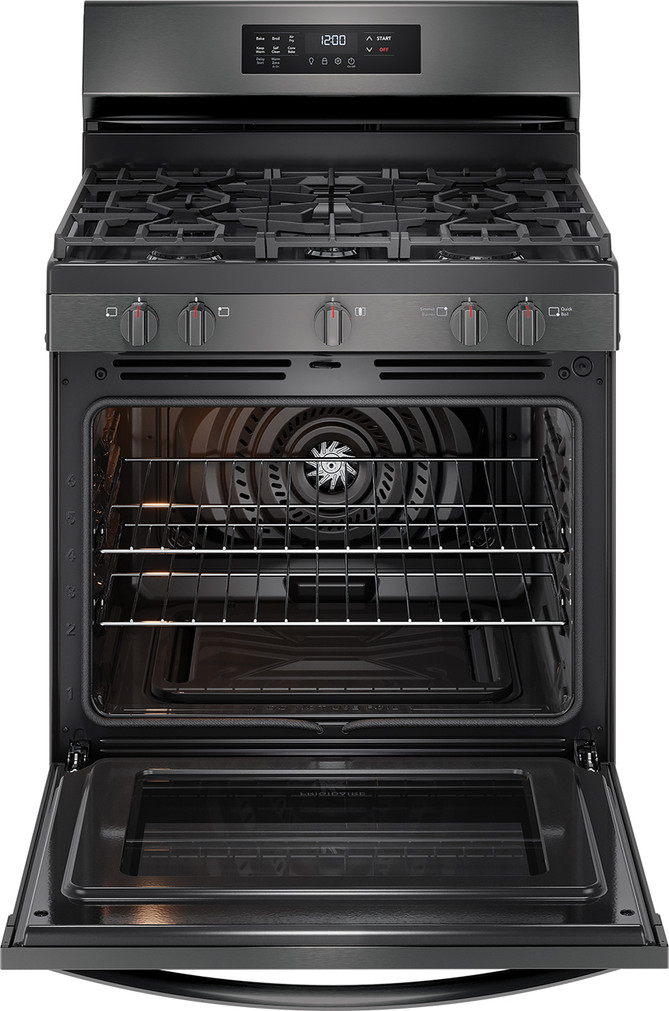 Frigidaire Gas Range with Air Fry 30 In. in Black Stainless Steel
