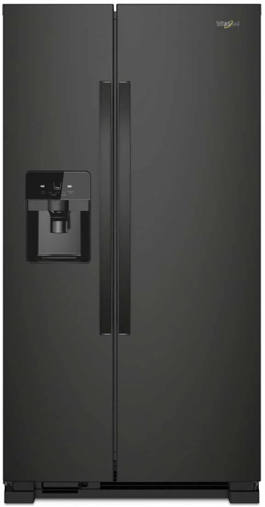 Whirlpool ADA 21.4 Cu. Ft. Side-By-Side Refrigerator 33-Inch Wide in Black