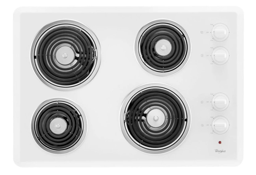 Whirlpool 30 White Electric Cooktop
