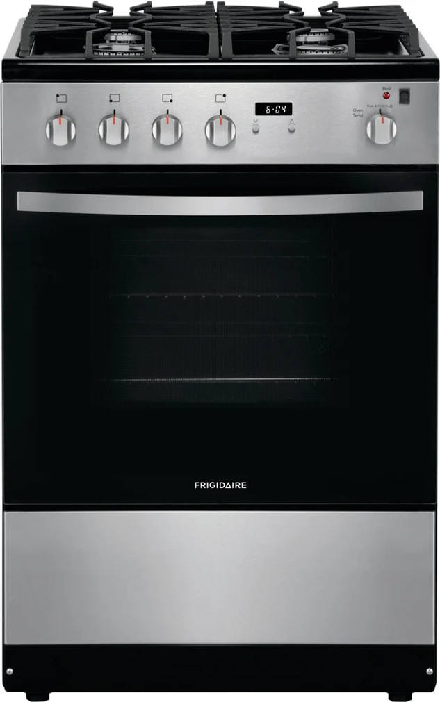 Frigidaire ADA 24 In. Stainless Steel Front Control Freestanding Gas Range