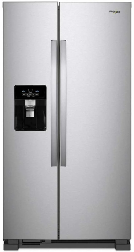 Whirlpool ADA 21.4 Cu. Ft. Side-by-Side Refrigerator 33-Inch Wide in Fingerprint Resistant Stainless Steel