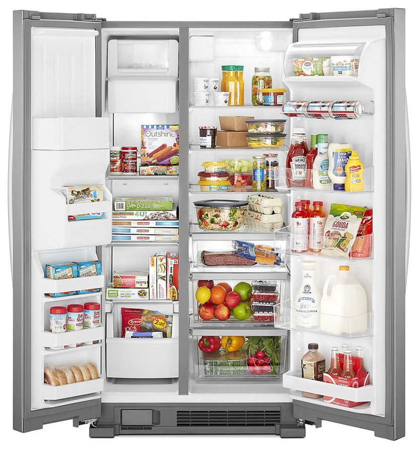 Whirlpool ADA 21.4 Cu. Ft. Side-by-Side Refrigerator 33-Inch Wide in Fingerprint Resistant Stainless Steel