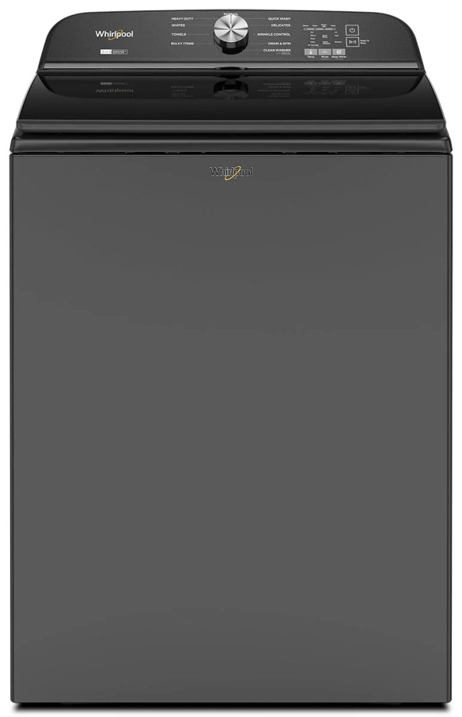 Whirlpool Volcano Black Top Load Washer  Gas Dryer Package