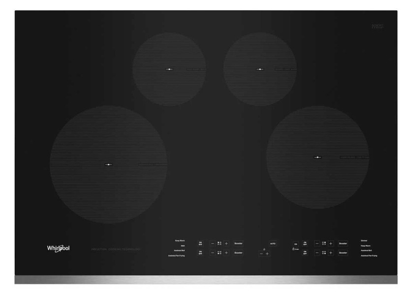 Whirlpool Induction Cooktop 30 Inch in Stainless Steel
