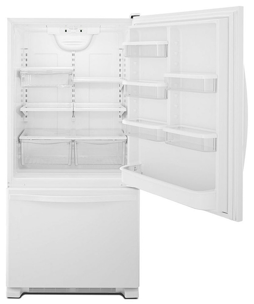 Whirlpool 22 Cu. Ft. Bottom-Freezer Refrigerator 33-Inch Wide in White