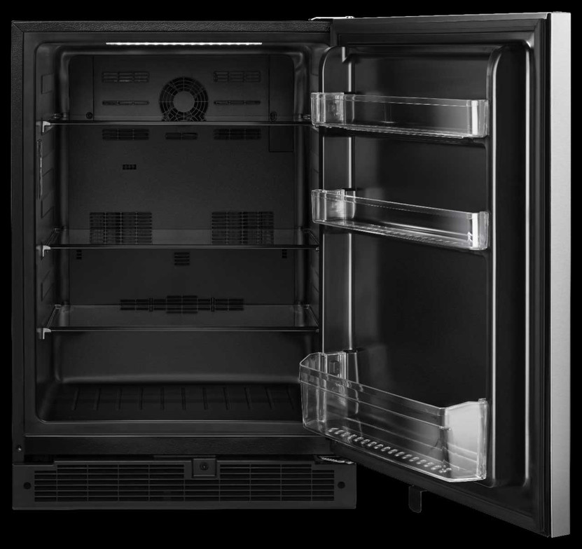 Whirlpool Compact Undercounter Refrigerator 24 Inch in Stainless Steel