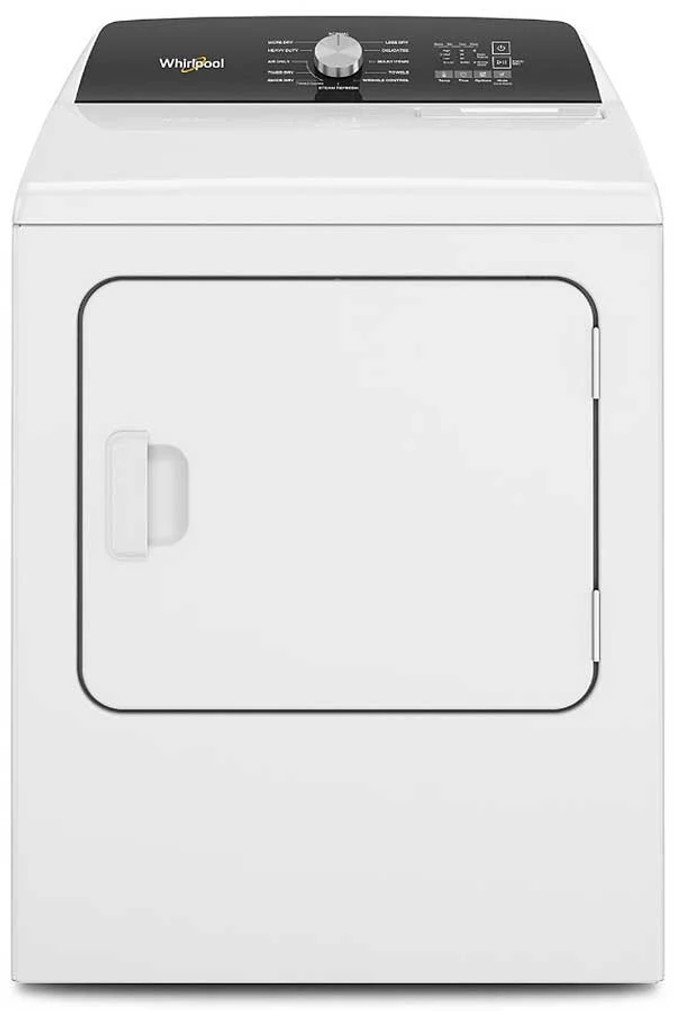 Whirlpool 7 Cu. Ft. White Moisture Sensing Electric Dryer With Steam