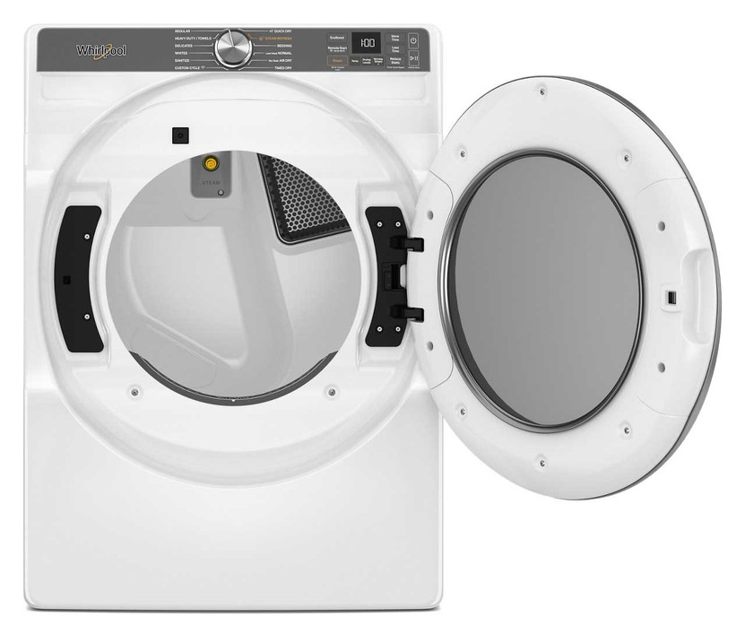 Whirlpool Smart Electric Dryer 7.4 Cu. Ft. with Steam Capabilities in White