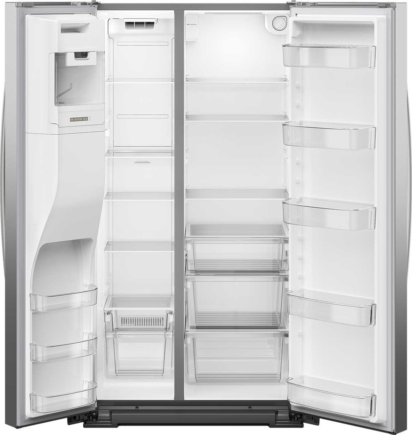 Whirlpool 21 Cu. Ft. Side-by-Side Refrigerator 36-Inch Wide in Fingerprint Resistant Stainless Steel
