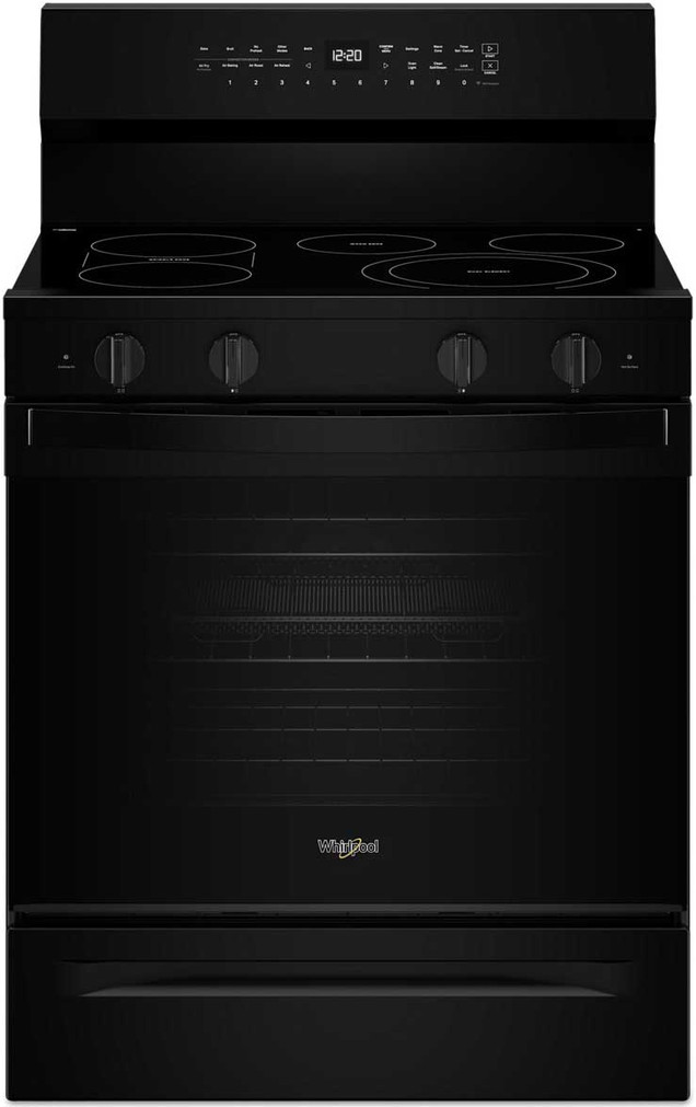 Whirlpool Smart Electric Range With Air Cooking Technology 30-Inch in Black