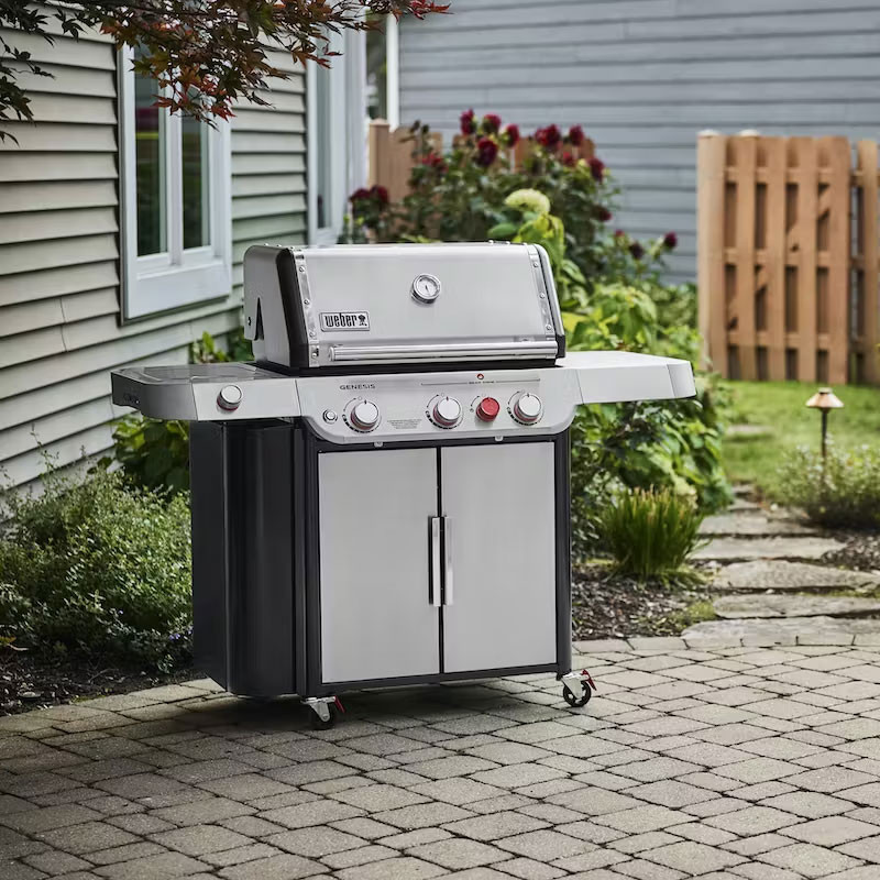Weber Grill Genesis S-335 Liquid Propane Gas in Stainless Steel