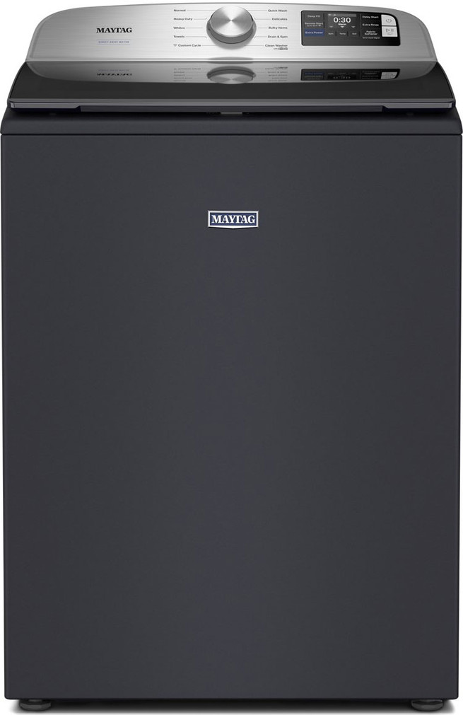 Maytag 5.3 Cu. Ft. Smart Top Load Washer with Extra Power in Midnight Steel