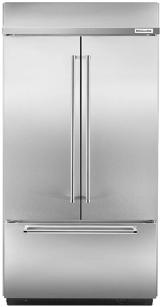 KitchenAid 24.17 Cu. Ft. Built-In French Door Refrigerator With Platinum Interior Design 42-Inch Wide in Stainless Steel