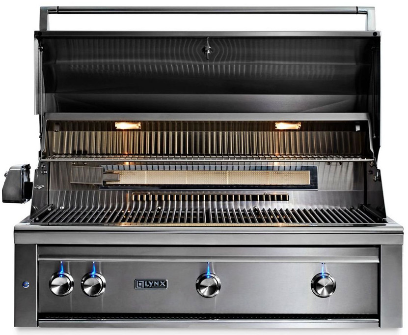 Lynx Professional 42 Stainless Steel Built-In Natural Gas GrillxA0With 1 Trident Infrared Burner And 2 Ceramic Burners And Rotisserie