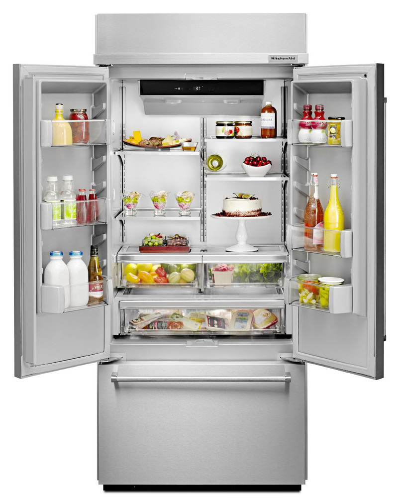 KitchenAid 20.8 Cu. Ft. Built-In French Door Refrigerator 36-Inch Wide in Stainless Steel