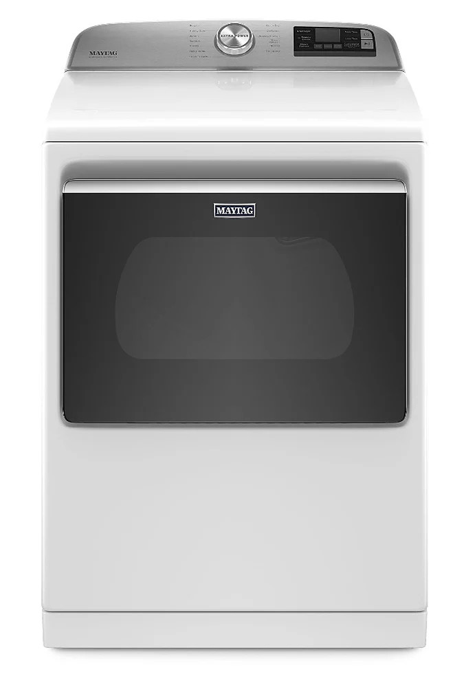 Maytag 7.4 Cu. Ft. White Smart Capable Electric Dryer With Extra Power Button