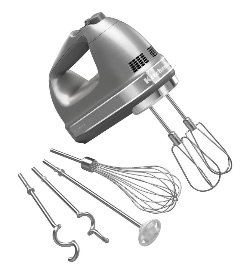 KitchenAid 9 Speed Contour Silver Hand Mixer