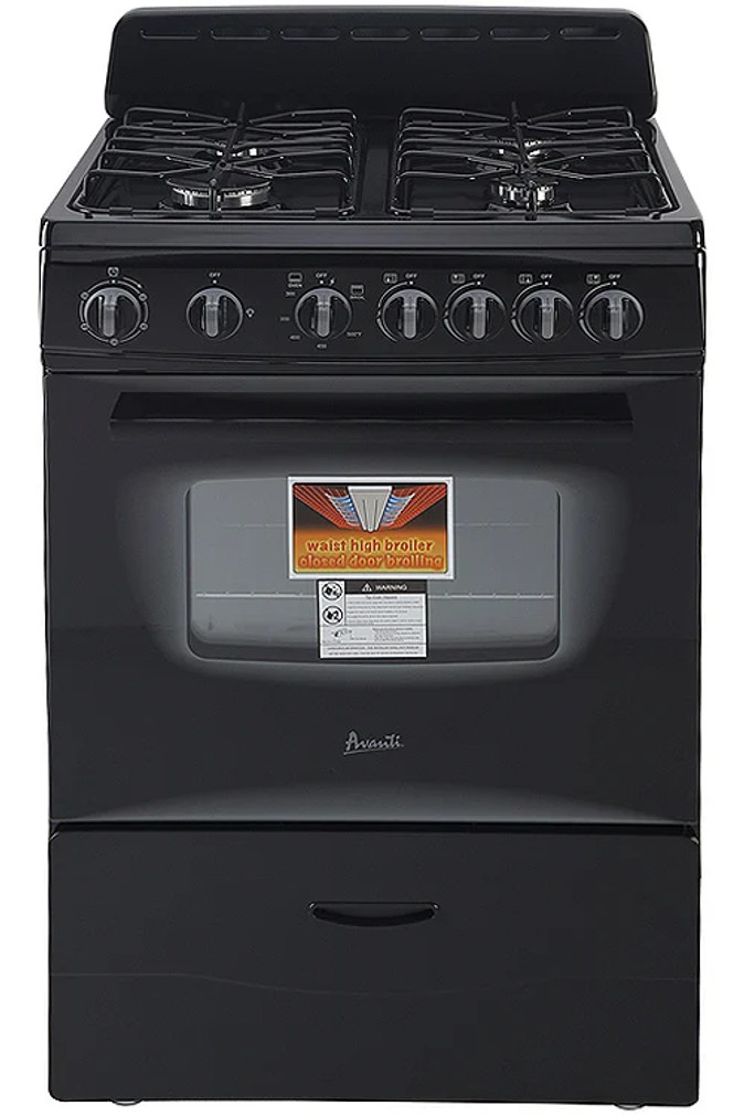 Avanti ADA 24 In. Black Gas Range